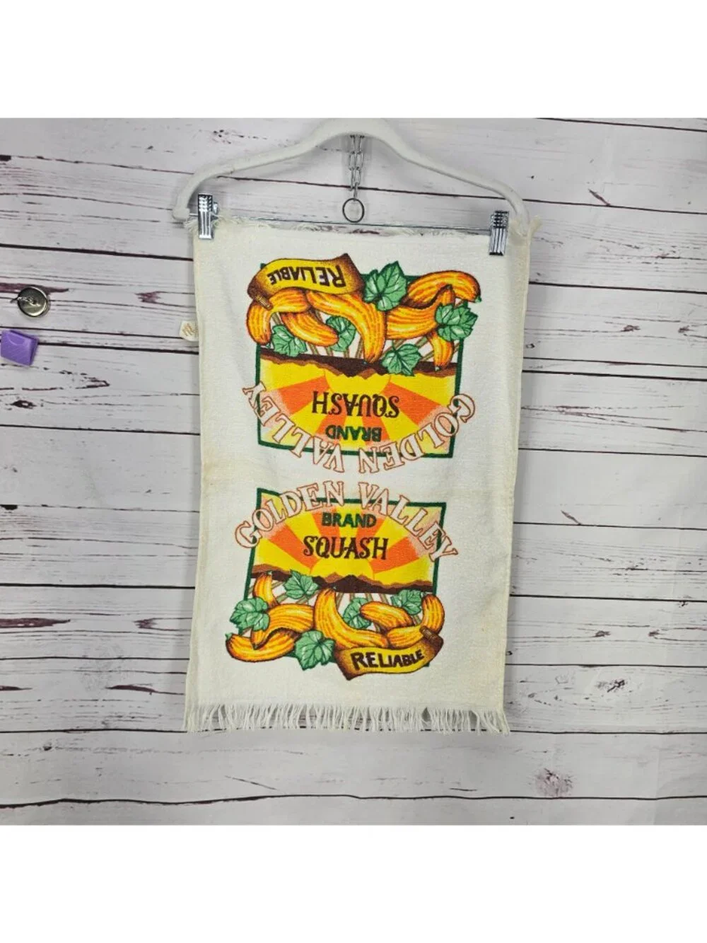 Vintage Kitchen Towels Set Of 4 Farmhouse Fruit & Vegetable Prints
